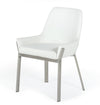 Modrest Ganon Modern White & Brushed Stainless Steel Dining Chair Model VGGAGA-6736CH-WHT-SS-DC