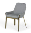 Modrest Ganon Modern Grey & Antique Brass Dining Chair Model VGGAGA-6736CH-GRY-DC