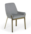 Ganon Modern Grey & Antique Brass Dining Chair