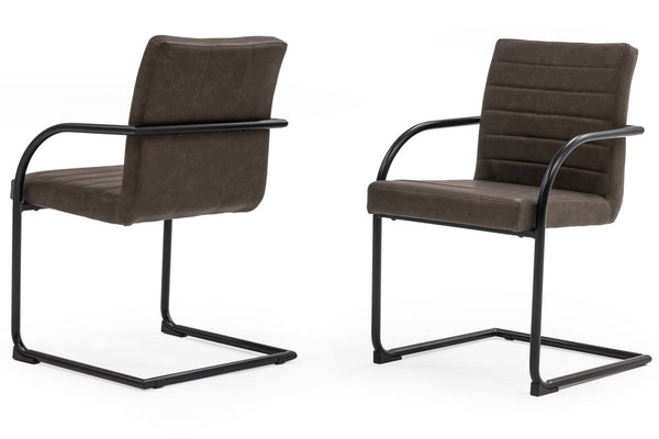 Ivey Modern Brown Dining Chair (Set of 2)