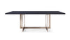 Modrest Pike Modern Black Ash & Brass Dining Table Model VGVCT8961W-BLK-DT