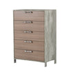 Nova Domus Boston Modern Brown Oak & Brushed Stainless Steel Chest Model VGANBOSTON-CHEST