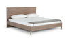 Nova Domus Boston Modern Brown Oak & Brushed Stainless Steel Bed Model VGANBOSTON-BED