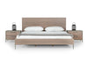 Nova Domus Boston Modern Brown Oak & Brushed Stainless Steel Bed Model VGANBOSTON-BED