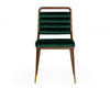 Modrest Biscay Modern Dark Green & Walnut Steel Dining Chair Model VGEUMC-9697CH-GRN