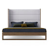 Modrest Helenora Contemporary Grey Fabric & Walnut Trim Bed Model VGVC-BD1502-WAL