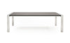 Modrest Fauna Modern Elm Grey & Stainless Steel Chrome Dining Table Model VGBBBN-2T-GREY-DT