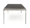 Modrest Fauna Modern Elm Grey & Stainless Steel Chrome Dining Table Model VGBBBN-2T-GREY-DT