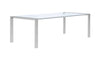 Modrest Fauna Modern White High Gloss & Stainless Steel Chrome Dining Table Model VGBBBN-2T-WHT-DT
