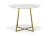 Modrest Swain Modern Faux Marble & Gold Round Dining Table Model VGFHFDT8004