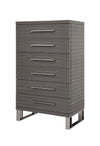 Modrest Splendor Grey High Gloss Slatted Chest Model VGVCJ20256-6H-GRY-CHEST