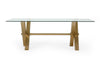 Modrest Dandy Modern Golden & Glass Dining Table Model VGGMDT-1305-DT