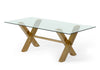 Modrest Dandy Modern Golden & Glass Dining Table Model VGGMDT-1305-DT