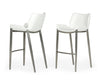 Modrest Dave Modern White Leatherette Bar Stool (Set Of 2) Model VGHR5368/B-WHT-BS