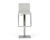 Modrest Folsum Modern Light Grey & Brushed Stainless Steel Bar Stool Model VGHR5040GB-1-LTGRY-BS