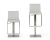 Modrest Folsum Modern Light Grey & Brushed Stainless Steel Bar Stool Model VGHR5040GB-1-LTGRY-BS