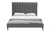 Modrest Hemlock Modern Grey Velvet Bed Model VGKKB606X-GRY-BED