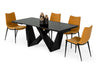 Modrest Fritz Modern Black Extendable Ceramic Dining Table Model VGNSGD8767-BLK-DT