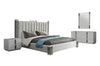 Modrest Token Modern White & Stainless Steel Bedroom Set Model VGVCBD815-SET-WHT