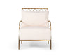 Divani Casa Ignacio Glam White Velvet & Gold Accent Chair Model VGMFOC-2211-WHT-CH