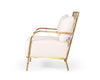 Divani Casa Ignacio Glam White Velvet & Gold Accent Chair Model VGMFOC-2211-WHT-CH