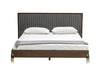 Nova Domus Metcalf Mid Century Walnut & Grey Bed Model VGMABR-120-WAL-BED