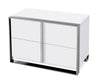 Nova Domus Francois Modern White & Stainless Steel Nightstand Model VGHBVIGU2-WHT-NS
