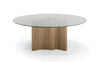 Modrest Kaye Modern Walnut & Glass 71" Round Dining Table Model VGBBMI2102A-BRN-DT