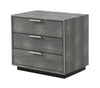 Modrest Dynasty Modern Shagreen Three Drawer Nightstand Model VGVCN2108-3-GRY-NS