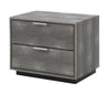Modrest Dynasty Modern Shagreen Two Drawer Nightstand Model VGVCN2108-2-GRY-NS