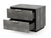 Modrest Dynasty Modern Shagreen Two Drawer Nightstand Model VGVCN2108-2-GRY-NS