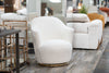 Modrest Vera Modern Sherpa Swivel Accent Chair Model VGRHAC-542-WHT-CH