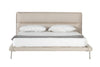 Modrest Bergeron Contemporary Cream Woven Fabric Bed Model VGODZW-20107-WHT-BED