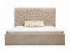 Modrest Moontide Glam Beige Velvet And Brushed Brass Bed Model VGVCBD1922-19-BED