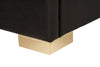 Modrest Daystar Modern Dark Brown Velvet & Gold Bed Model VGVCBD1905-19-BLK-BED