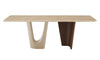 Modrest Brianna Contemporary Marble And Cream | Walnut Dining Table Model VGCS-DT-21076