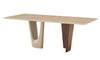 Modrest Brianna Contemporary Marble And Cream | Walnut Dining Table Model VGCS-DT-21076