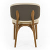 Chance Contemporary Cream and Brown Leatherette Walnut Dining Chair