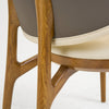 Chance Contemporary Cream and Brown Leatherette Walnut Dining Chair