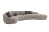 Divani Casa Allis Glam Grey And Black Fabric Curved Sectional Sofa Model VGOD-ZW-21032-GRY-SECT