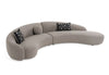 Divani Casa Allis Glam Grey And Black Fabric Curved Sectional Sofa Model VGOD-ZW-21032-GRY-SECT