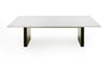 Modrest Auer White Marble & Gold Dining Table Model VGGM-DT-VALDERA-DT