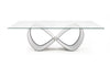 Modrest Hadley Glass & Matte Grey Dining Table Model VGGM-DT-CASTA-DT