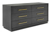 Modrest Manhattan Contemporary Grey And Gold DresserModel VGMA-BR-127-DR