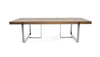 Modrest Pauline Modern Walnut And Stainless Steel Dining Table Model VGBB-MI2203T-WAL-DT