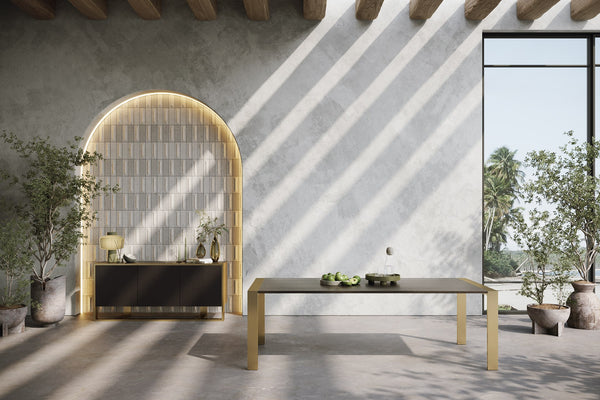 Modrest Modern Fauna Wenge And Brass Buffet Model VGBB-BN-2M-BWB-BUF