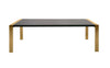 Modrest Fauna Modern Wenge And Brass Dining Table Model VGBB-BN-2T-WB-DT
