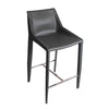 Halo Modern Grey Saddle Leather Counter Stool