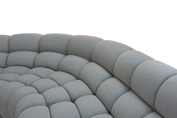 Divani Casa Yolonda Modern Light Grey Curved Sectional Sofa Model VGEV-2126B-LGRY-SECT