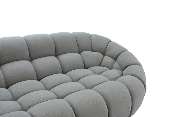 Divani Casa Yolonda Modern Light Grey Curved Sectional Sofa Model VGEV-2126B-LGRY-SECT